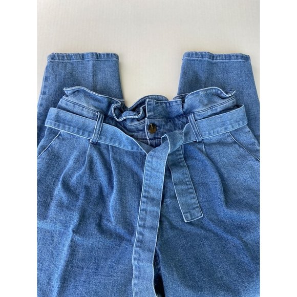 ✨2/$20✨ Who What Where Hight Waiste Baggy Cropped Angle Denim jeans Size 14 - Picture 7 of 7